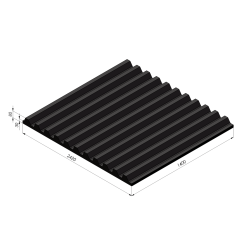ZAHNPROFILPLATTE ZPL-40 1400x40x2420mm B x H x L 