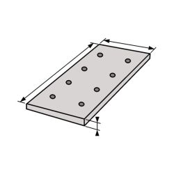 HDL-PLATTE 500x80x1500mm B x H x L 
