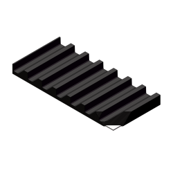 ZAHNPROFILPLATTE UVZ 500x130x1000mm B x H x L 