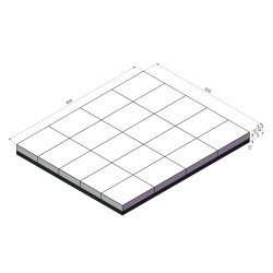 REMALOX 4/4 8x500x500mm Keramik 4x20x20mm 