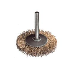 Drahtrundbürste zylindrisch, Ø 55 mm, Breite 8 mm Stahldraht vermessingt 